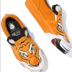 VANS x Project Cat Classic Slip On Toddler Shoes, Tiger | 7.5 Toddler